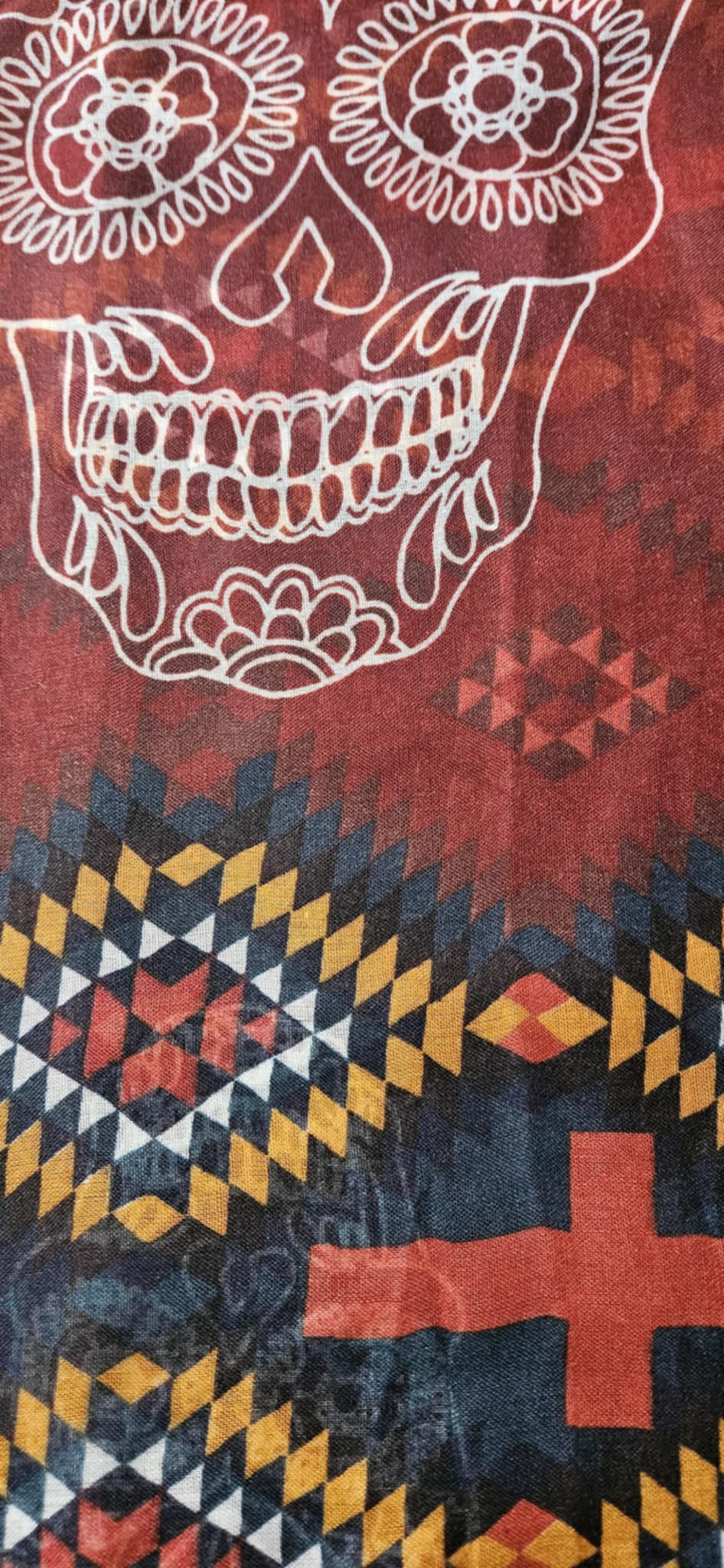 Calaveras-Aztec Infinity Scarf