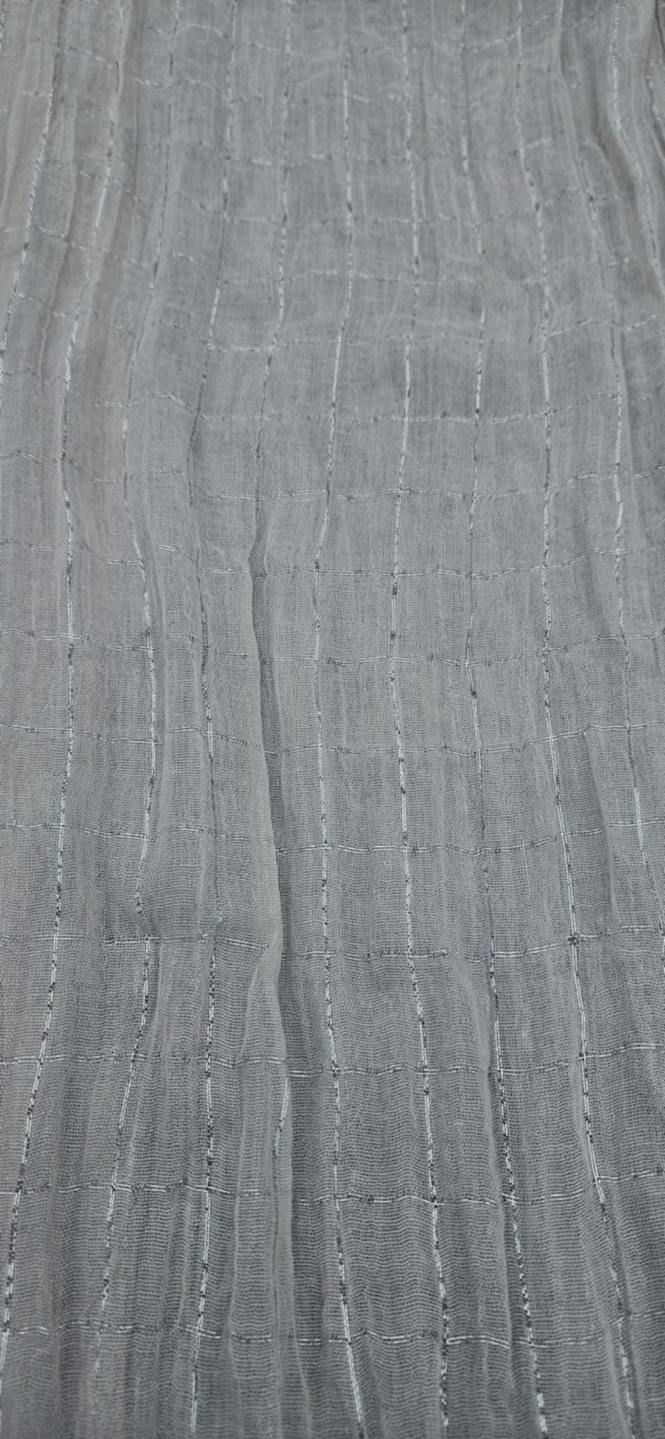 Khaki w-Silver Stripe Infinity Scarf