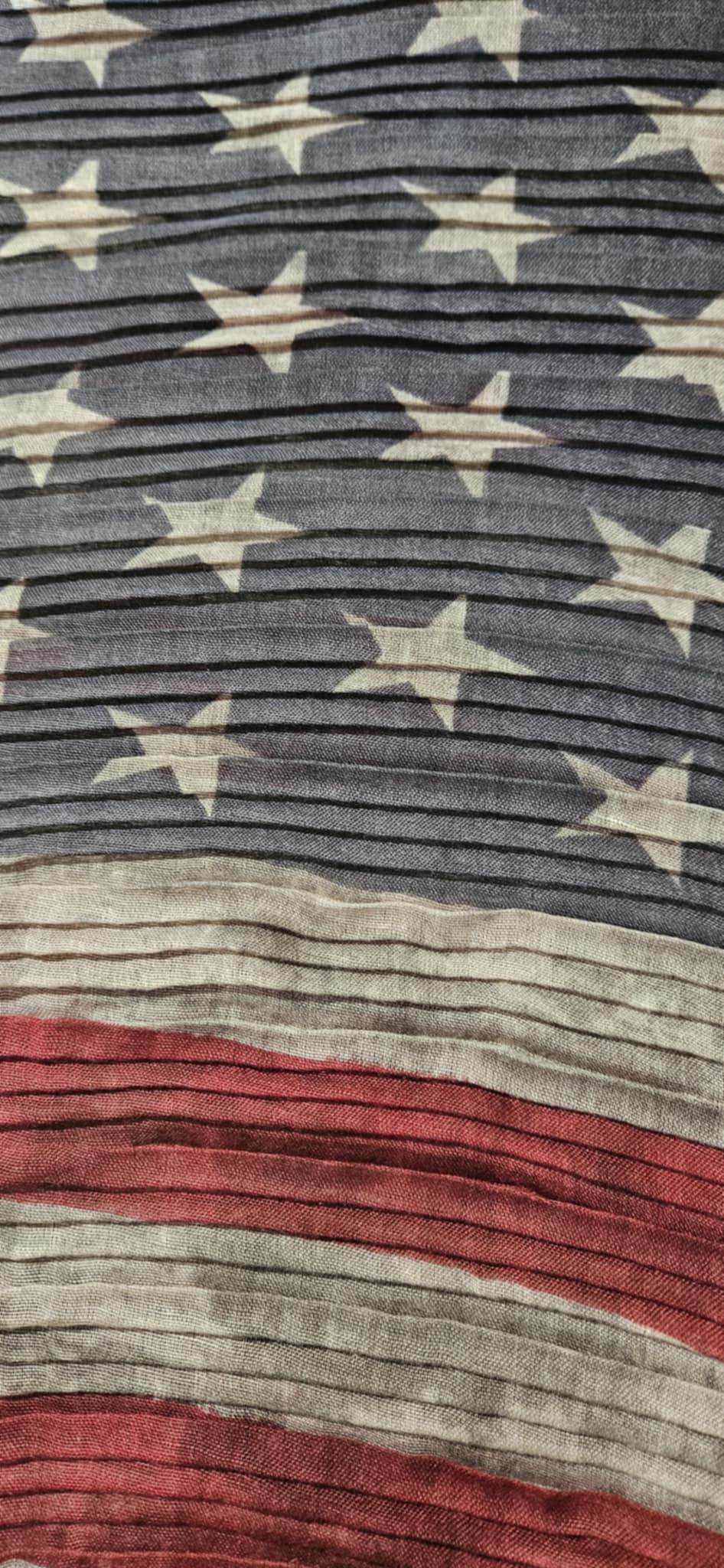 Rustic Pleated American Flag