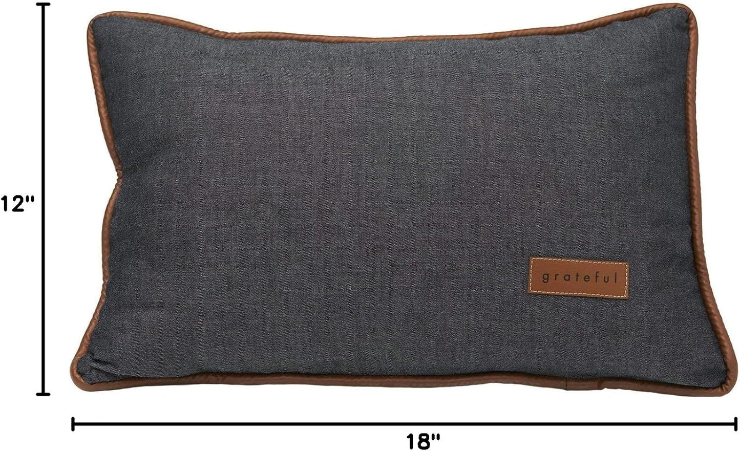 Style Me Pretty Chambray Throw Pillow-Grateful