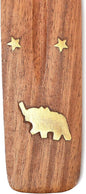 10" Wood Inlay Incense Burner/Holder