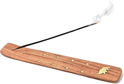 10" Wood Inlay Incense Burner/Holder