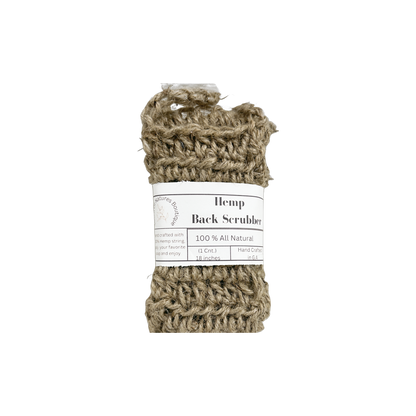 Hand Crocheted Hemp Back Scrubber