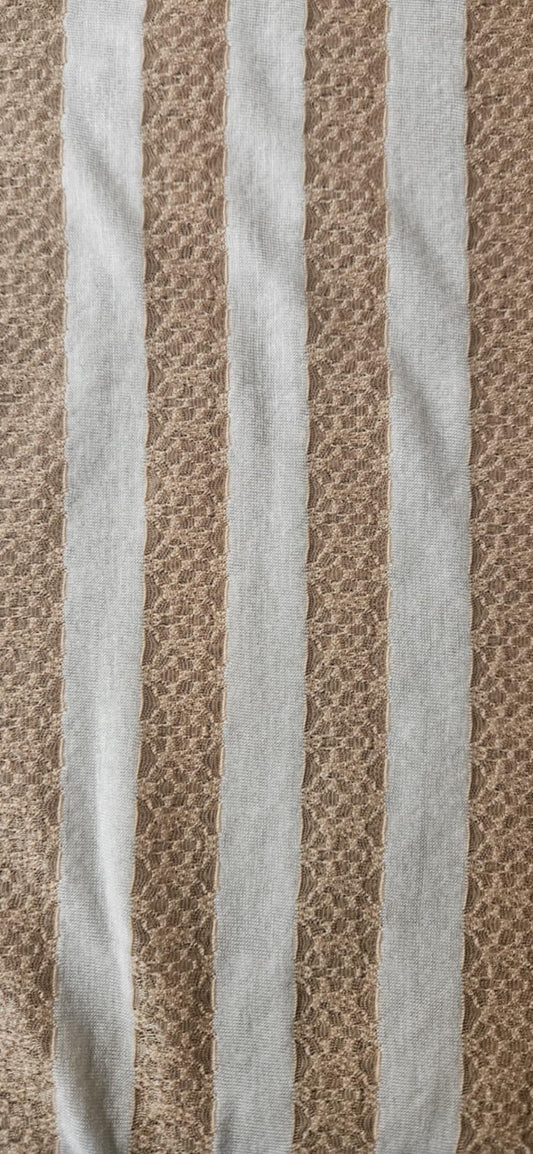 Gold w/ Cream Stripe Infinity Scarf