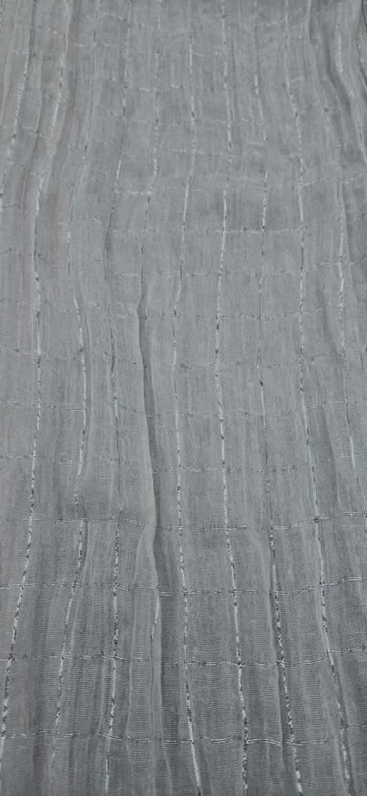 Khaki w-Silver Stripe Infinity Scarf