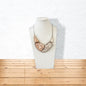 Shades of Pink Pearlized Geometrical Necklace-Earring Set