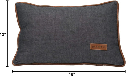 Style Me Pretty Chambray Throw Pillow-Grateful
