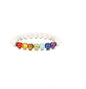 Seven Chakra Semi-precious Gemstone Lava Diffuser Bracelet